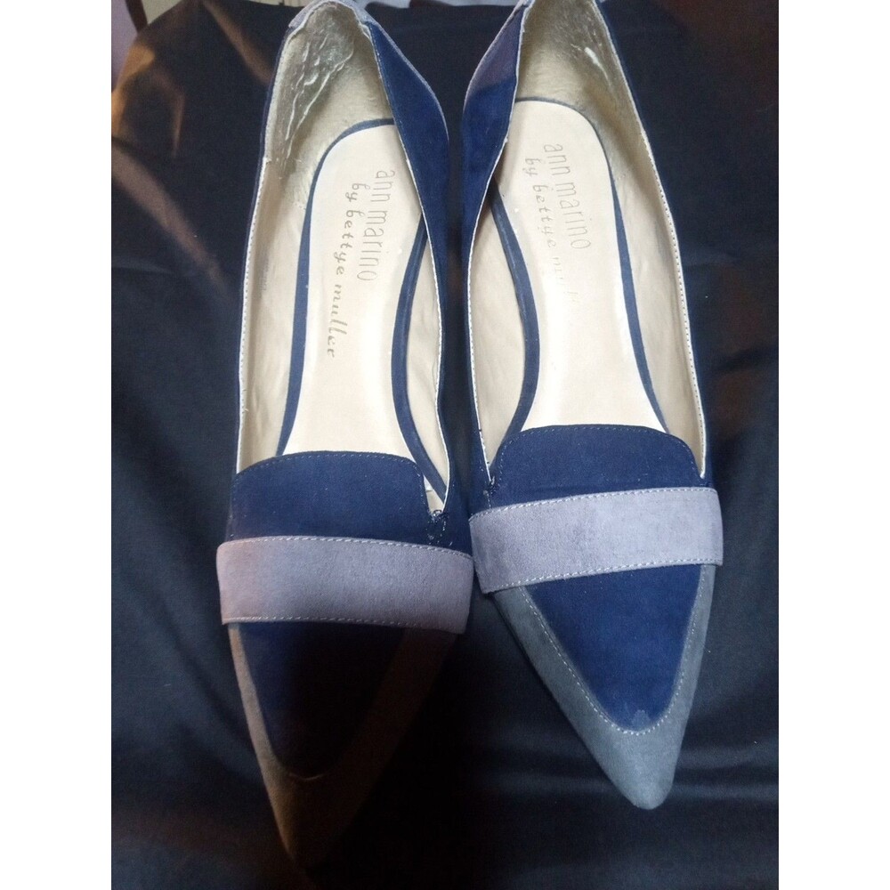 Ann Marino by Bettye Muller Faux Suede Pointed Toe High Heel Pumps Size 8.5M